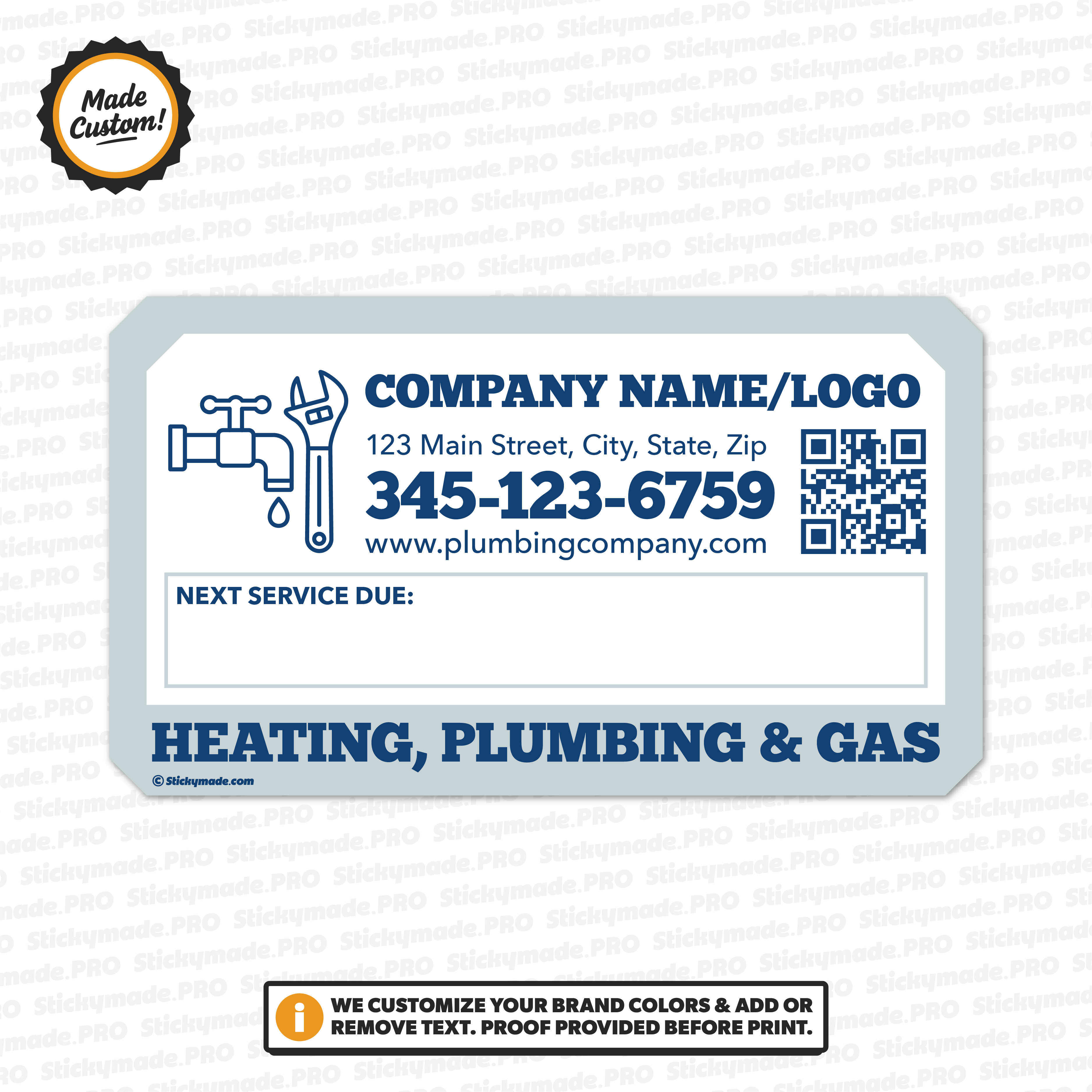 Plumbing Service Reminder Sticker #4