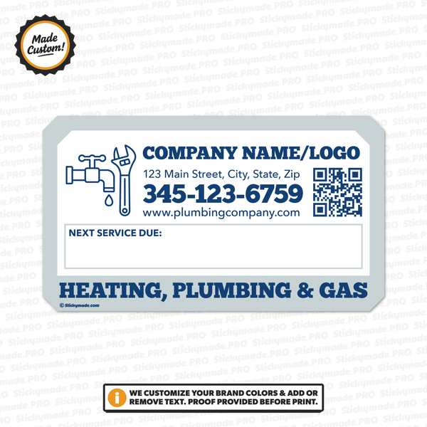 Plumbing Service Reminder Sticker #4