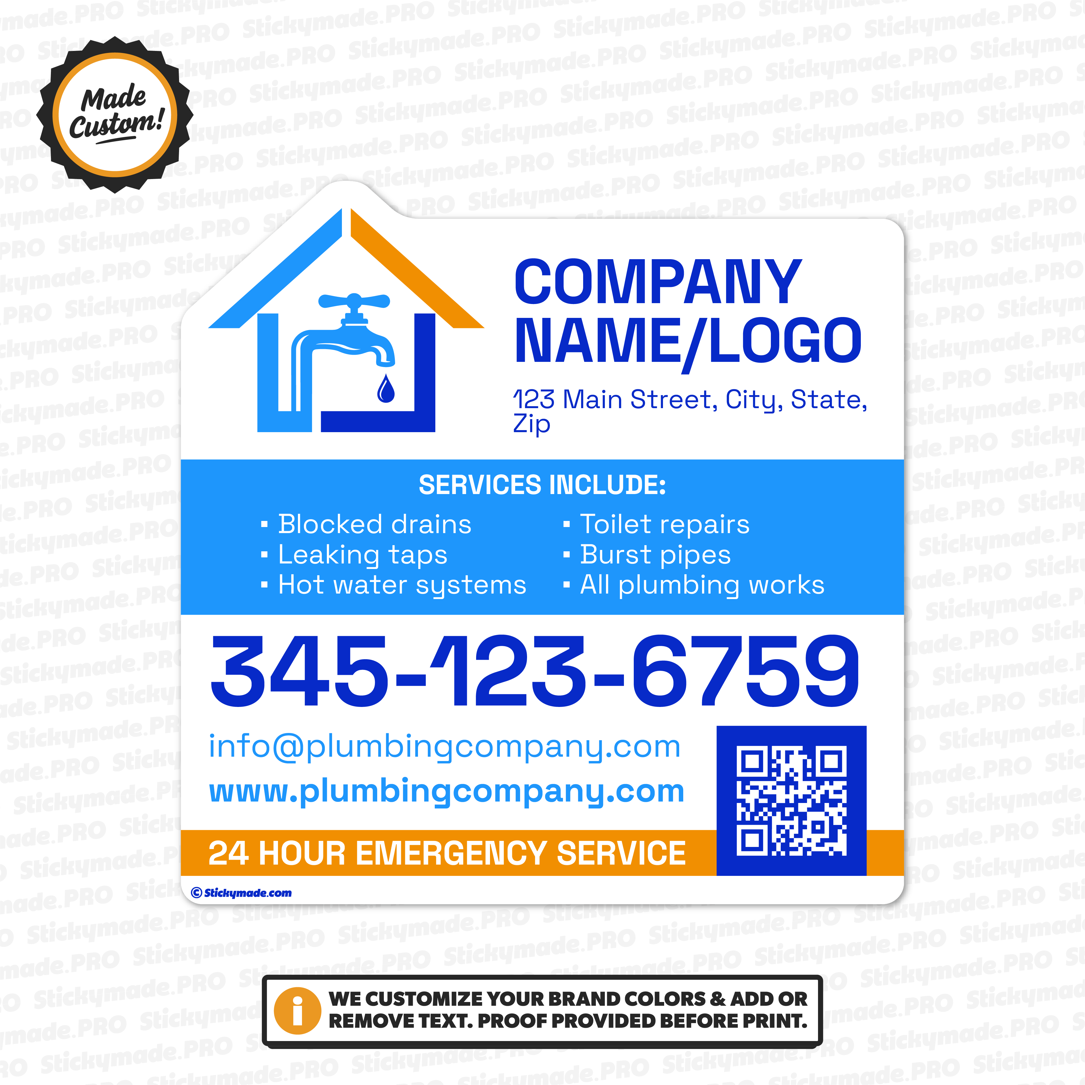 Plumbing Service Sticker #2