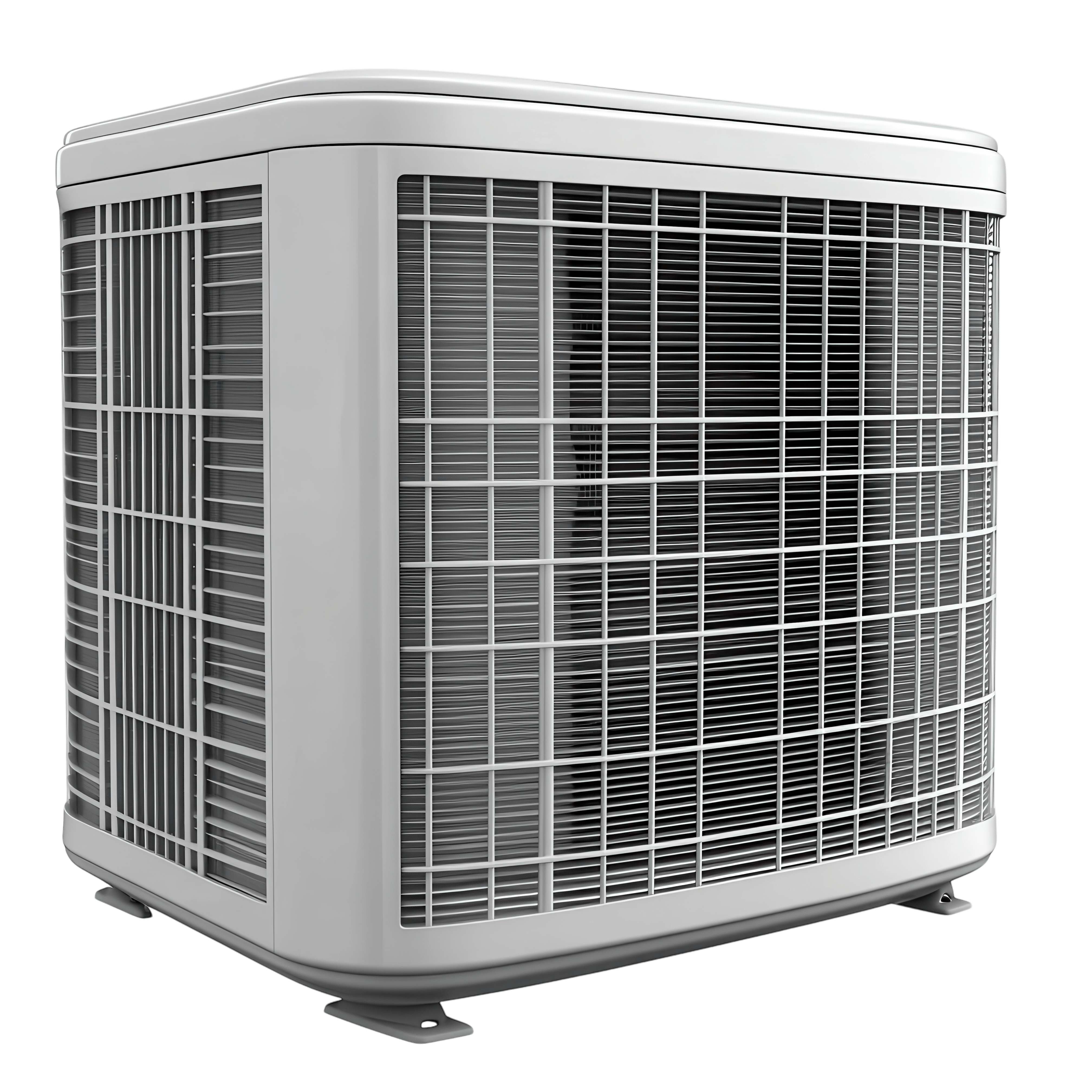 Air conditioning unit on a white background